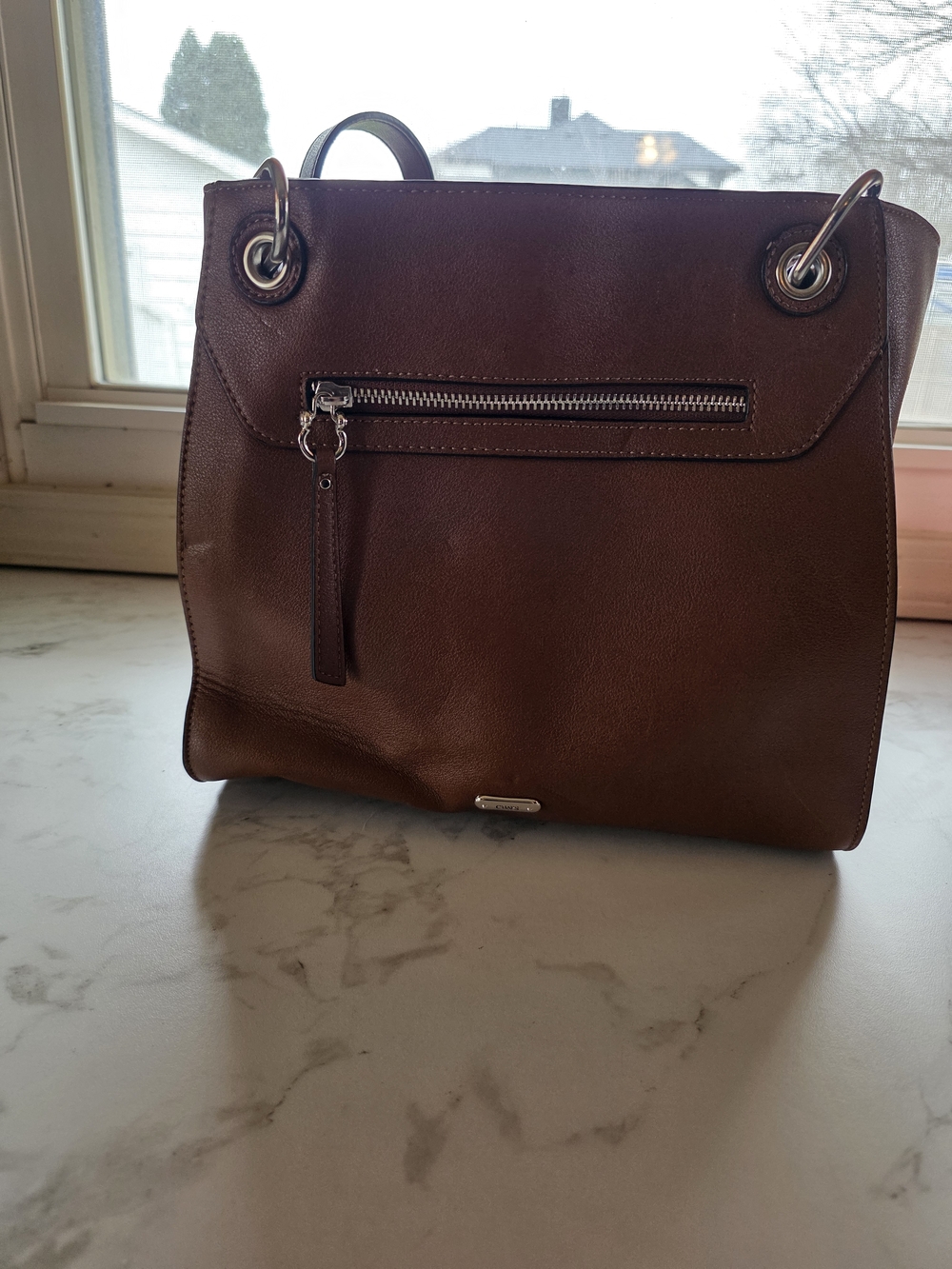 Brown Leather Tote Handbag - Women's Bag